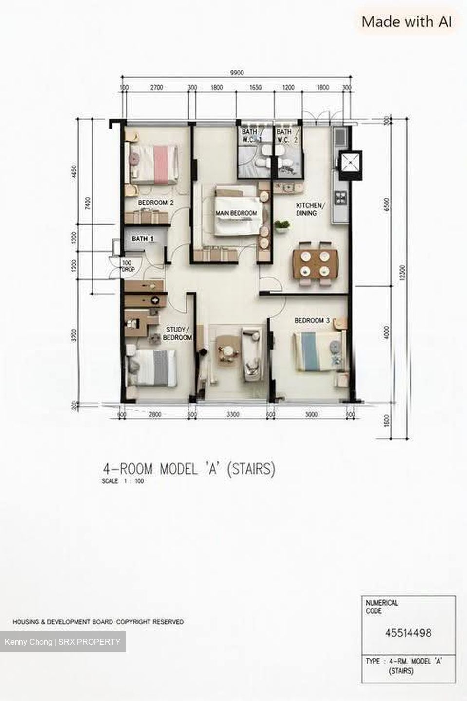 Blk 153 Yung Ho Road (Jurong West), HDB 4 Rooms #627510901